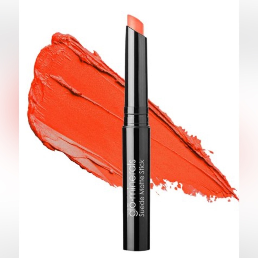 Glo Minerals Suede Matte Stick Lipstick-Pop New No Box